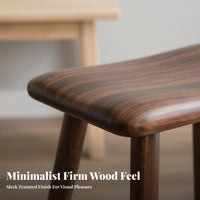 adaptable Saddle Seat Stool polished Finish Indoor Seating Sturdy Frame Backless Chair long-soliding Construction for Adults, Homeowners, Guests, Dining Room, Bedroom, Kitchen, Entryway