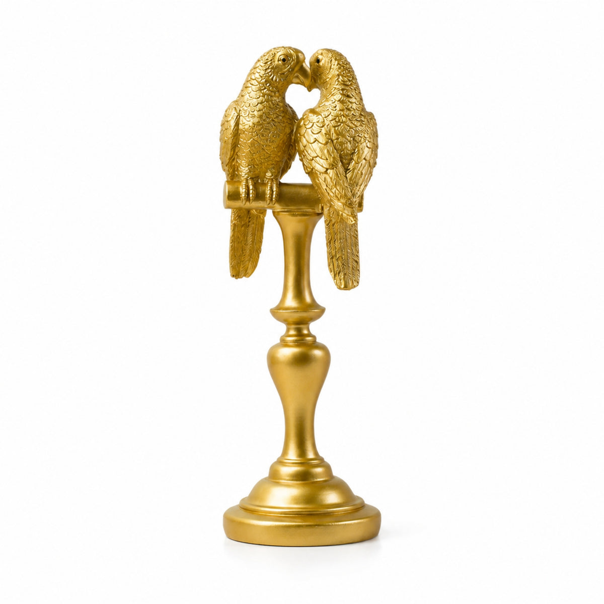 Parrot Sculpture with Pedestal Tropical Parrot Figurine Sculptures Decorative Figurines Textured for Art Lovers, Living Room