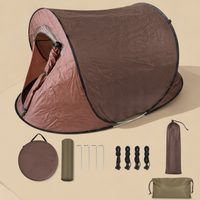 Pop-Up Beach Tent with UV Protection and Mosquito Netting, Foldable Outdoor Camping Shelter