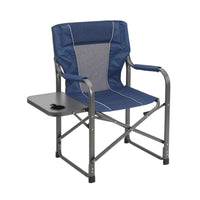 Heavy Duty director’s Chair with Side Table Breathable Folding Chair with Side Table High Back Portable for Campers, Anglers, Backyard, Fishing
