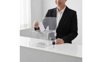 Clear Donation Box with Lock Versatile Clear Acrylic Comment Box Smooth Edges Acrylic Tip Jar for Fundraising, Events
