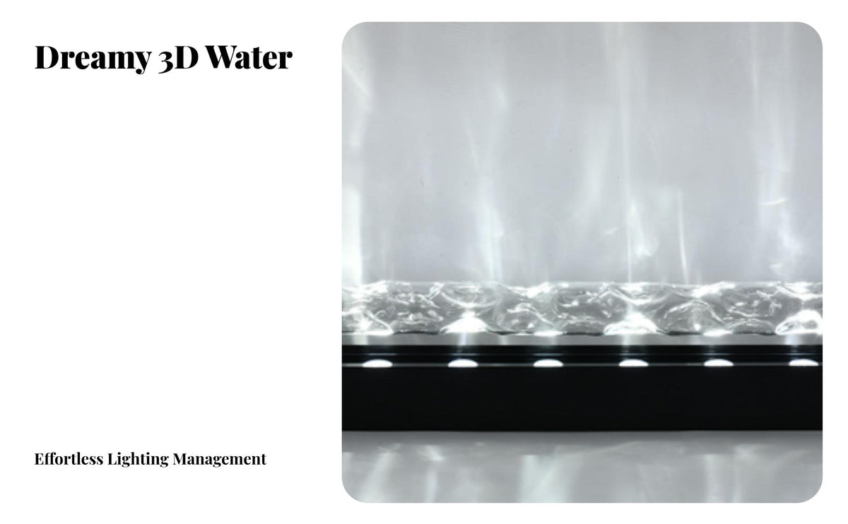 3D Wave Effect Light Atmosphere Generation Dynamic Water Wave Light Display Dimmable Dynamic Wave Light for Party Hosts, Homeowners, KTV, Bar