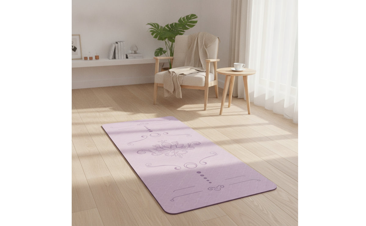 Textured TPE Exercise Mat Mat Portable Exercise Mat Mat with Carrying Strap Anti Skid Soft for Home Workouts