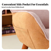 Ergonomic Support Upholstered Nursing Armchair Comfortable Cushioning Feeding Chair High-Back Design Nursery Furniture Soft Upholstery for Postpartum Women, New Mothers, Parents, Bedroom, Living Room, Office