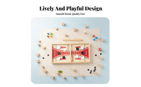 Solid Wood Construction Wooden Combination Board Game Screen-Unrestricted Fun Sling Puck Game Easy to Learn for Children, Family, Party