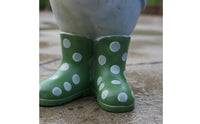 3 Pieces Whimsical Design Spotted Boot Duck Ornament Indoor Outdoor Decor Ducks Wearing Rain Boots Duck Family Statue for Garden, Bookshelf, Desktop, Living Room