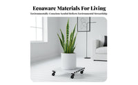 360° Rotating Wheels Wheeled Planter Tray Heavy-Duty Slatted Planter Dolly Movable Pot Mover Indoor & Outdoor Use for Gardeners, Homeowners, Seniors, Balcony, Garden, Patio, Living Room
