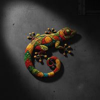 Geckos Wall Decor Iron Material Metal Geckos Wall Hanging Lightweight House Ornament for Porch, Living Room, Bedroom