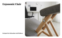 Posture Correction Study Chair Thick Padded Cushion Posture Correction Chair Comfortable Cushions Adjustable Kneeling Stool for Children, Adults, Home