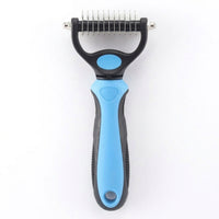 Cat Brush and Pet Hair Remover for Dog Hair Removal, Double-Sided Dog Comb for Cat Grooming, Stainless Steel 11-Blade Pet Grooming Tool