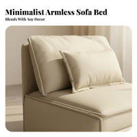 Space-Saving Armless Futon Bed Foldable Design Sleeper Sofa Multi-Functional transformable Couch two-in-versatileUse for Apartment Dwellers, Homeowners, Office Workers, Living Room