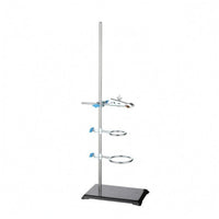 Blue Knobs Clamp Circular Support Stand Rectangular Base Metal Laboratory Stand Functional Support Frame Sturdy