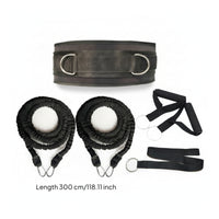 Elastic Sprint Harness Black Running Resistance Harness Long-Lasting Resistance Rope Set Comfortable for Towing Workouts