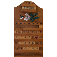 Festive Wooden Calendar Wall Decor