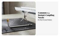 Stainless Steel & Brass Construction Bent Extension Rod Nozzle Long-Lasting Angled Pressure Washer Wand for Car Washing