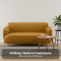 Light Luxury Design Upholstered 2-Seater Couch Modern Design Compact Upholstered Settee High-Density Cushion Sofa Sturdy Frame for Apartment Dwellers, Homeowners, Students, Coffee Shop, Lounge Area, Bedroom, Office