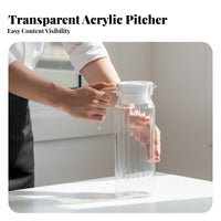 Restaurant Design Water Pitcher Food Grade Material Hot and Cold Water Carafe Hot Cold Beverage Jug for Restaurants, Taverns, Office, Parties