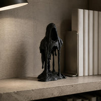 Festive Gift Melting Grim Reaper Statue Collectible Melting Grim Reaper Figurine Dark Humor Medieval Death Figurine Miniature for Desk, Office, Study