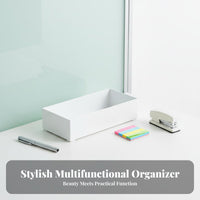 Space Saving Plastic Drawer Divider Tray Multi-Use Desk Drawer Divider Easy to Clean for Office Workers, Students, Cabinet, Dresser, Kitchen