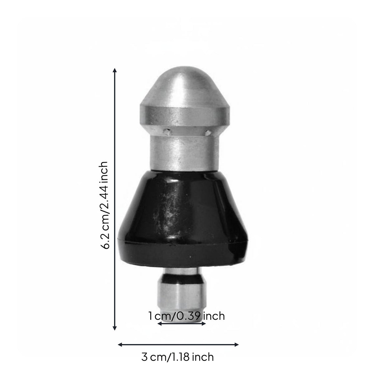 Multi-Jet Design High Pressure Drain Jetter Nozzle Stainless Steel Sewer Jetter Nozzle Clog Remover for Municipal Workers, DIY Enthusiasts