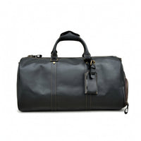 Leather Duffel Bag Sturdy Travel Duffel Bag Luggage Structured Cylindrical for Travelers, Weekend Getaways, Business Trips