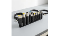10 Pieces Black DC Adapter Conversion Plug Set Color-Coded Laptop Power Adapter Plug Plastic Body