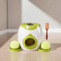Intelligence Development Dog Treat Dispenser with Tennis Balls Exercise Interactive Dog Toy with Scoop Long-Lasting Fetch Toy No Batteries for Dogs