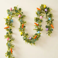 Easter Egg Garland Festive Atmosphere Artificial Egg Garland Easy to Hang Spring Dangling Vine for Event Planners, Families, Wall, Mantelpiece