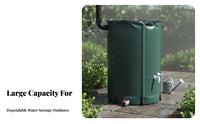 Foldable Rain Barrel Zippered Lid Foldable Rain Barrel Leak-Resistant Foldable Water Tank for Farmers, Eco-Conscious Individuals, Garden, Yard, Farm
