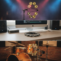 Mountable Hi-Hat Shaker Jingling Hi-Hat Tambourine Bright Tambourine Attachment Compact for Drummers, Percussionists, Live Performances, Rehearsal