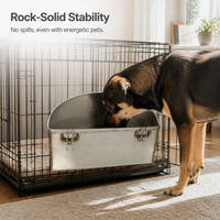 Stainless Steel Pet Water Bowl for Large Dogs, Elevated Anti-Spill Hanging Feeder