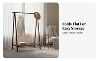 Easy Assembly Unobstructedstanding Garment Rack Multi-Functional Triangular-Frame Clothes Rack with Shelf Long-Lasting Structure Clothing Stand Small Footprint for Renters, Homeowners, Students, Bedroom, Entryway, Apartment, Dorm Room