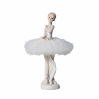 Gift Idea Ballet Dancer Figurine Elegant Pose Ballerina Figurine Hand-Painted Resin Dancer Ornament Lifelike Details for Girls, Dance Studio