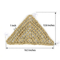 Grass Fiber Hammock for Bearded Reptile Enclosure, Bearded Reptile Hammock, Water-Resistant Elevated Basking Perch