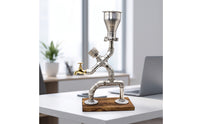Pipe Decanter Industrial Beverage Decanter Vintage Beverage Dispenser for Collectors, Kitchen Counter