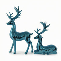 Deer Figurine Mirrored Deer Figurine Glossy Figurines for TV Cabinet