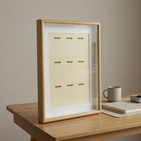 Wooden Medal Frame Clear Front Panel 9 Medal Display Frame Dust Protection