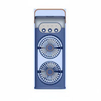 Double Head Spray Fan Quiet Portable Humidifier Fan Timer Function Small Appliance for Outdoor, Desk, Bedroom