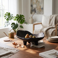 Tray with Legs Organic Decorative Tray Sculptural Footing Bowl for Coffee Table