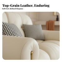 Straight-Line cushioned Sofa Small Space space-saving Couch Minimalist Aesthetic Household Furniture for Homeowners, partners, Living Room, Lounge Area, Office