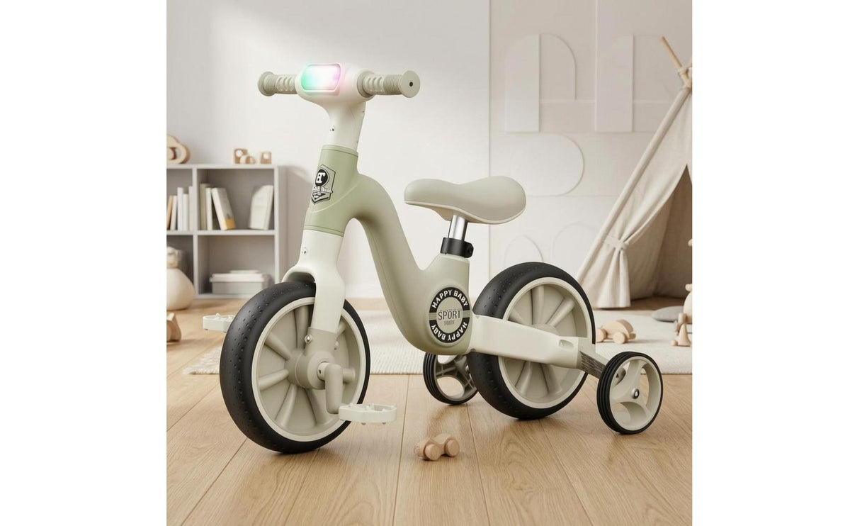 2-in-1 Kids Tricycle Bike Padded Seat 2-in-1 Riding Bike Ribbed Grips Children's Children's Vehicle