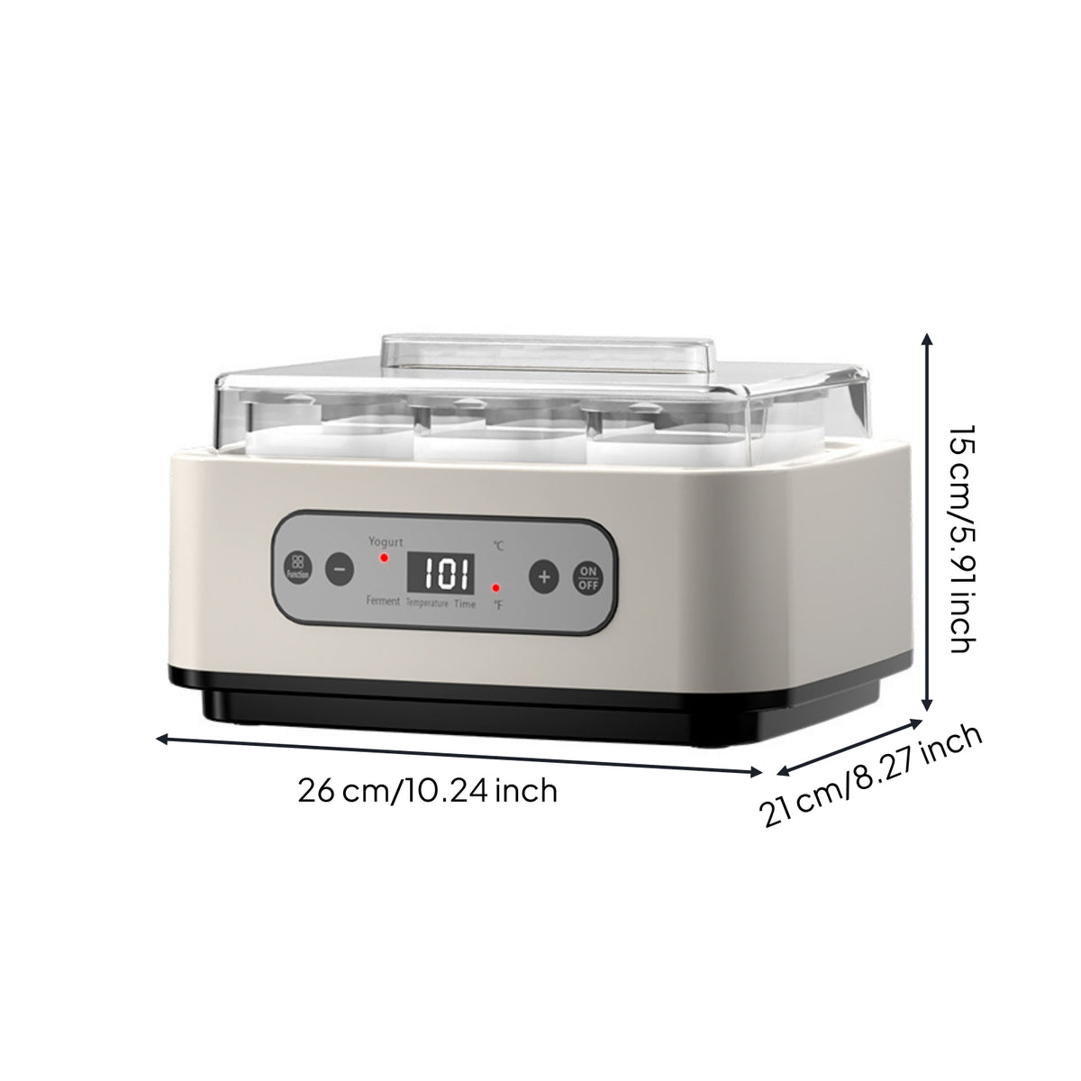 Adjustable Time and Temperature Control Yogurt Maker Multifunction Automatic Yogurt Maker English Panel Kitchen Appliance European Plug