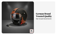 Half Shell Helmet with Visor 3C Certified 3/4 Open Face Helmet Unisex Shielded Headwear for Town Cyclists, Commuters, City Riding, Street Biking