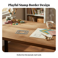 4 Pieces Postage Stamp Frame Die Set DIY Projects Ticket and Stamp Die Set Intricateed Cut Reusable for Hobbyists