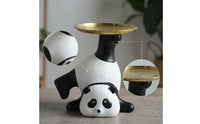 Panda Ornament with Tray Cute Panda Tray Practical for Desk