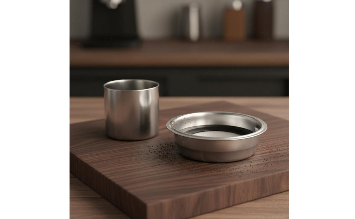 Stainless Steel 51mm Coffee Filter Basket Easy to Clean 51mm Coffee Powder Bowl Pressurized Portafilter Basket for Home Baristas, Office Pantry