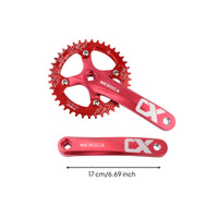 Mountain Bike Crankset Narrow-Wide Single Chainring Crankset Aluminium Alloy High Strength for Drivetrain Conversion