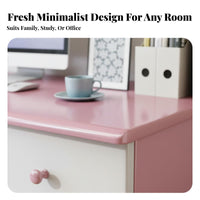 Wooden Desk Bookshelf Combo Multi-Functional Unified Computer Desk and Bookcase Versatile Solid Wood Writing Table with Cabinets for Teens, Bedroom