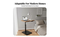 MovableShaped End Table Moveable C-Shaped Adjustable Stand Multi-Functional Home Furniture Space-Saving for Apartment Dwellers, Students, Distant Workers, Living Room, Bedroom, Next to Couch, Small Areas