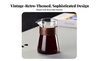 Leak-Proof-Leak-Drip-Proof-Proof Spout Pour-over Coffee Pot Easy to Clean Pour over Coffee Server Elegant Design